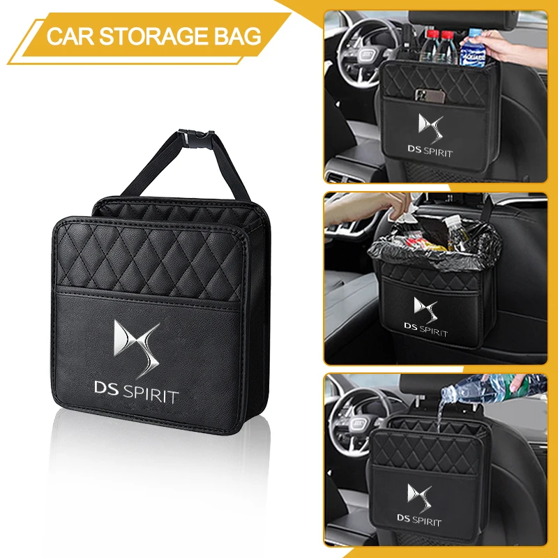 Car Storage Bag Multi-function Seat Back Storage Pocket Suspension For DS DS4S DS5 5LS DS3 DS4 DS6 DS7 DS9 E-Tense RUBIS SPIRIT