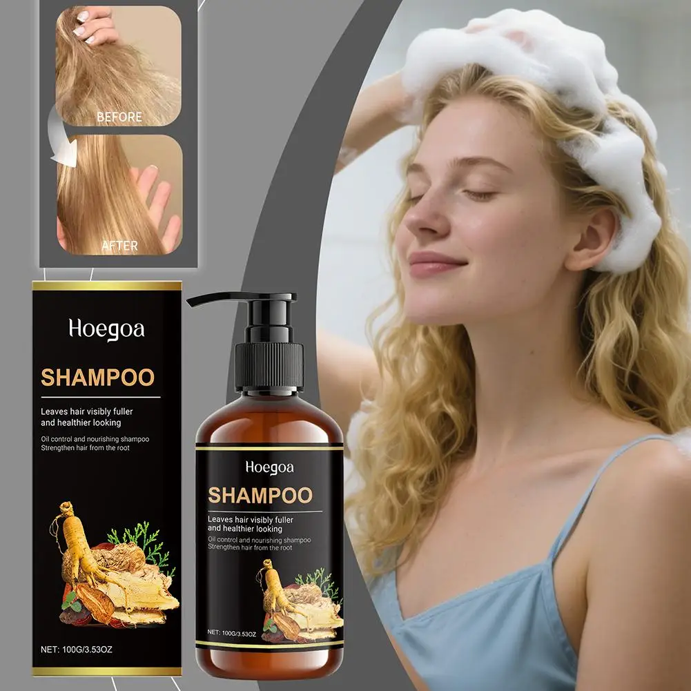 여성용 탈모 방지 샴푸는 손상을 줄이고 두피를 진정시킵니다. 천연 영양을 공급하는 인삼과 생강 샴푸 데일리 헤어 N6L3