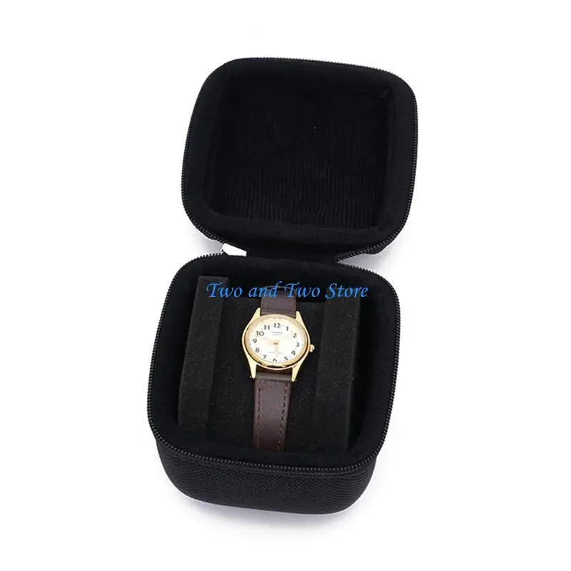HX6F Watch Roll Travel for Case Portable Watch Holder with Pillow Deluxe