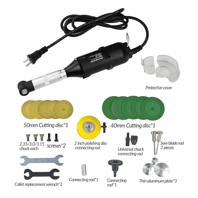 90Degree Ceramic Tile Beauty Sewing Tool Electric Elbow 6 Speeds Electric Seam Cleaning Grinder Machine Angle Polishing Cutting