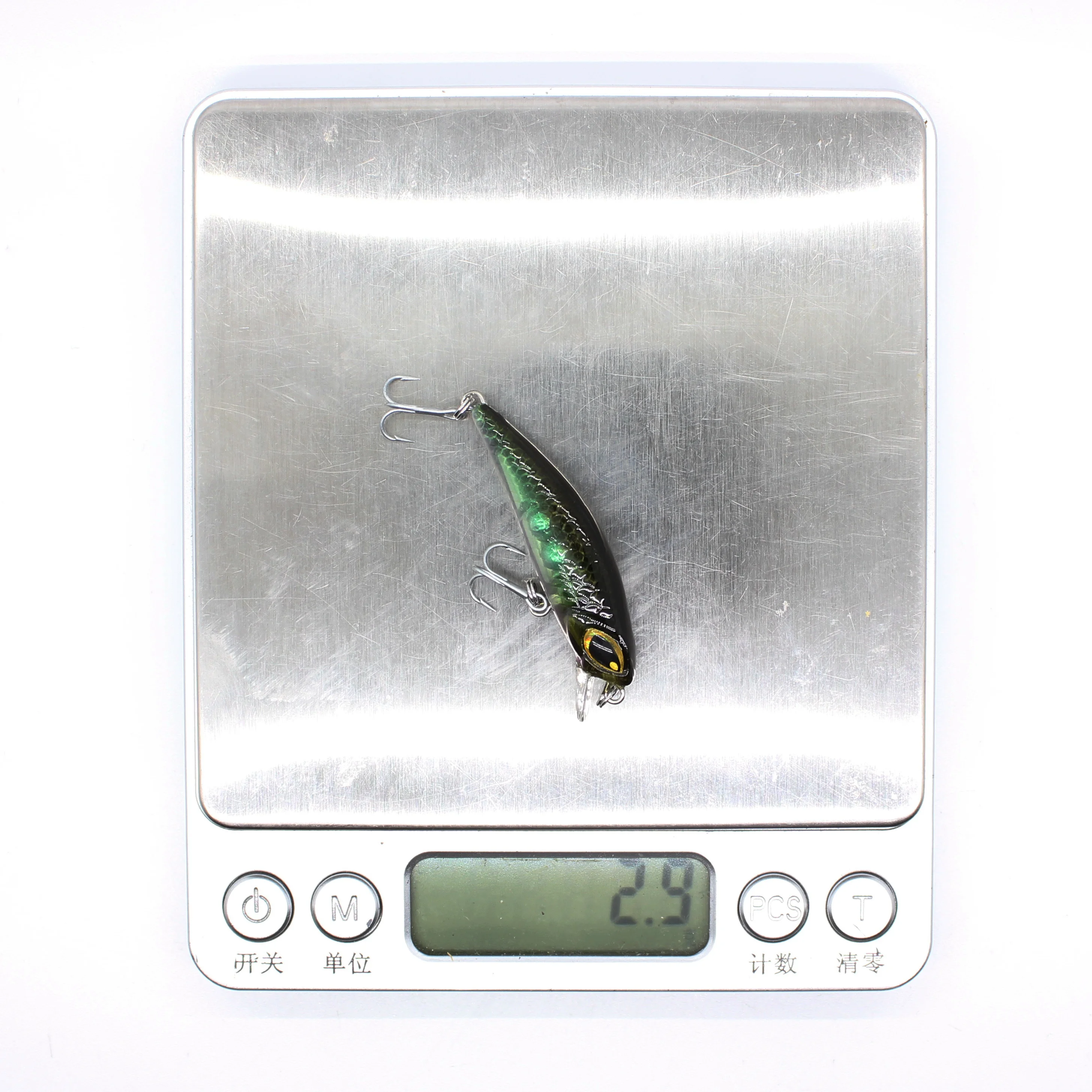 Aoclu-Sinking Minnow Angel rassel, Hart köder Wobbler Köder, Strand, Bass, Jack, Forelle, 14 # VMC Haken, Tauchen, 1,5 m, 45mm, 3,0g – Detail 8