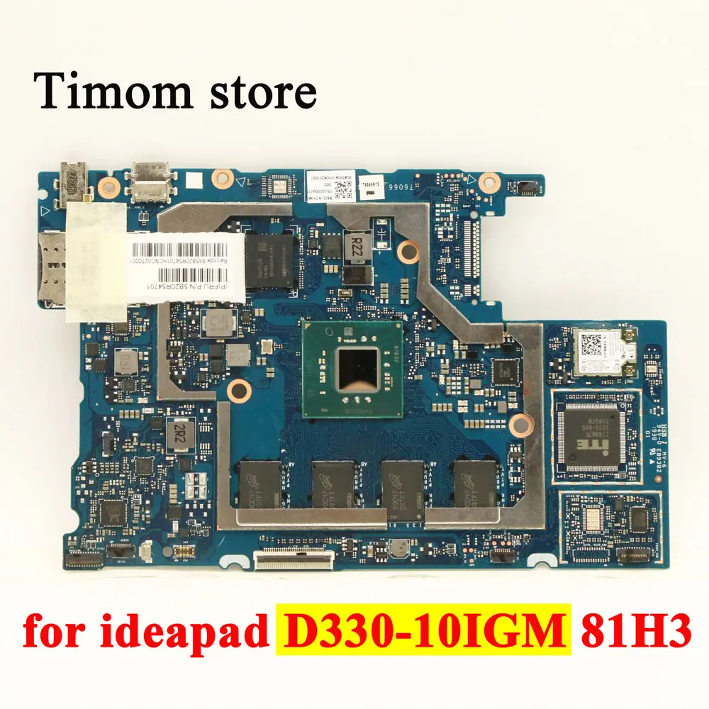 

N5000 N4000 8G 4G 32G 64G 128G MB для Lenovo ideapad D330-10IGM 81H3 100% протестированная оригинальная материнская плата для ноутбука