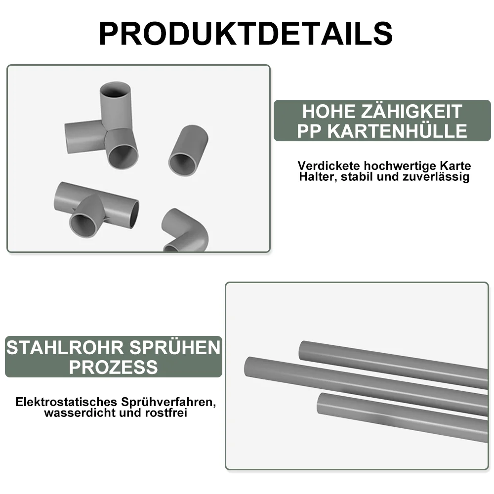Eckgarderobe, Hutablage, 3-lagiges Multifunktions-Kleideraufbewahrungsregal, bodenstehender Eck-Kleiderständer zum Aufhängen – Detail 5
