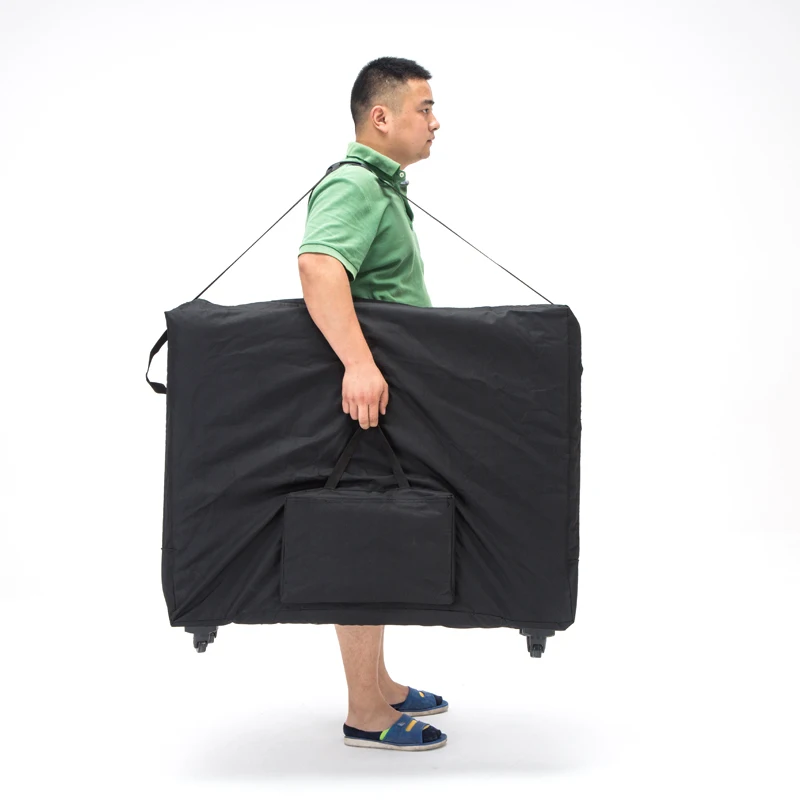 

Складной массажный стол с вышитой сумкой на плечо большой вместимости, прочная ткань Оксфорд для татуировки и косметической терапии, портативный