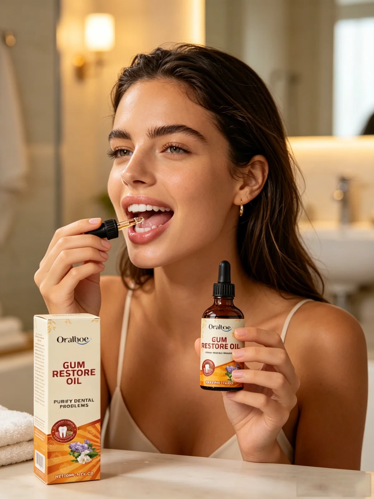 Schnellwirkendes Zahnfleischserum zur Effektiven Linderung von Zahnallergien und Karies, Reinigende Zahnpasta zur Minderung von Zahnbeschädigungen, Serum-Tropfen