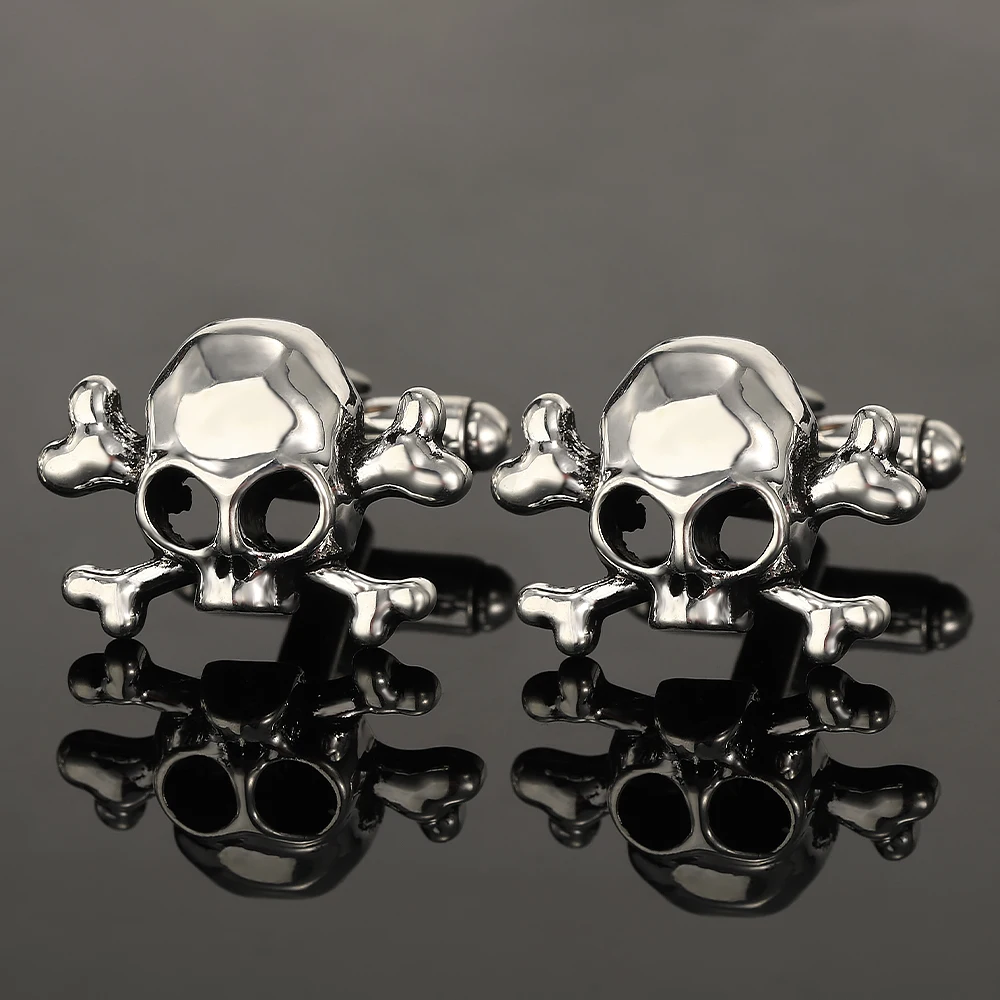 Personality Horrible Skull Mens Cufflinks Death's Head  Cuff Links Wholesale