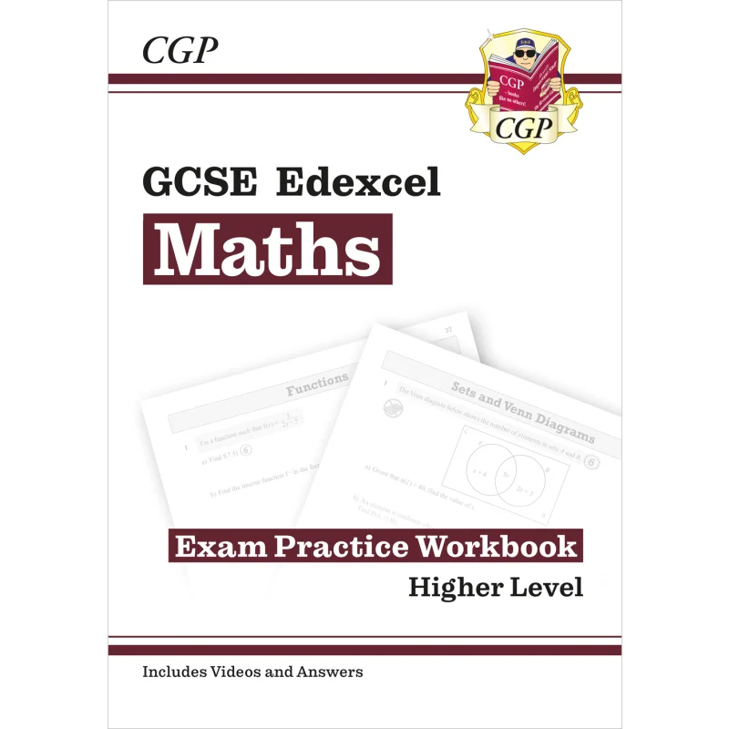 

GCSE Maths Edexcel Exam Practice Workbook Higher Includes Video Solutions And Answers CGP Books 9781782944034