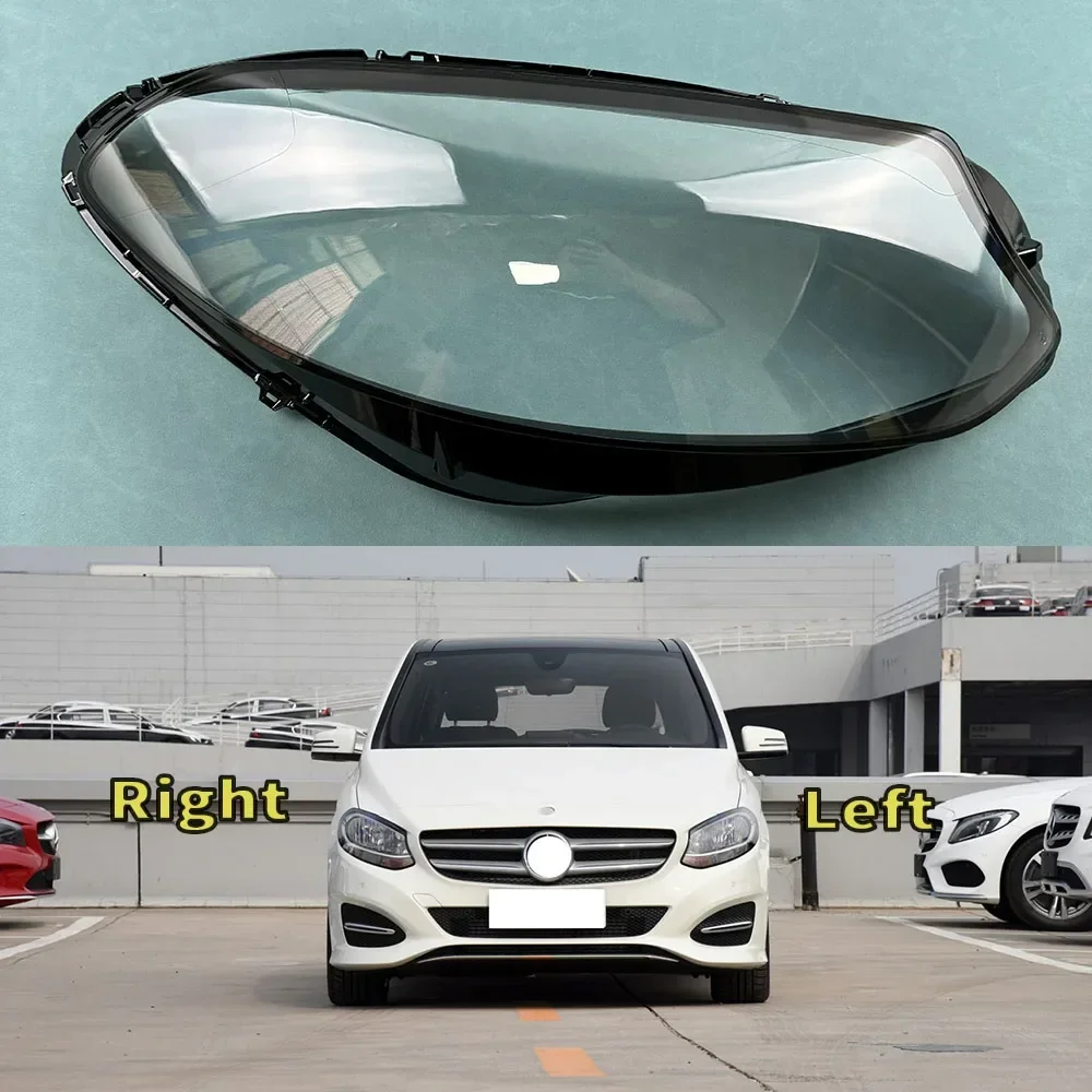 

For Benz B-Class W246 B180 B200 2016-2019 Car Accessories Transparent Headlight Shade Cover Lampshade Shell Lens Plexiglass