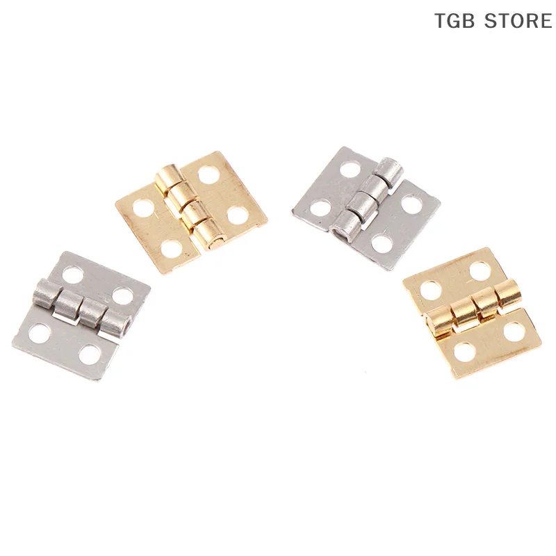 10Pcs 미니 황동 도어 힌지 시뮬레이션 접이식 1/10 RC 크롤러 자동차 Trx4 1/14 Tamiya RC 덤프 트럭 SCANIA 770S