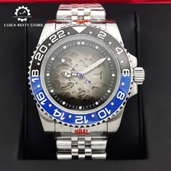 Men's Fashion Business Stainless Steel Watch Water Resistant 100m Sapphire Glass Ceramic Colour Block Bezel 2024 Men's New Watch