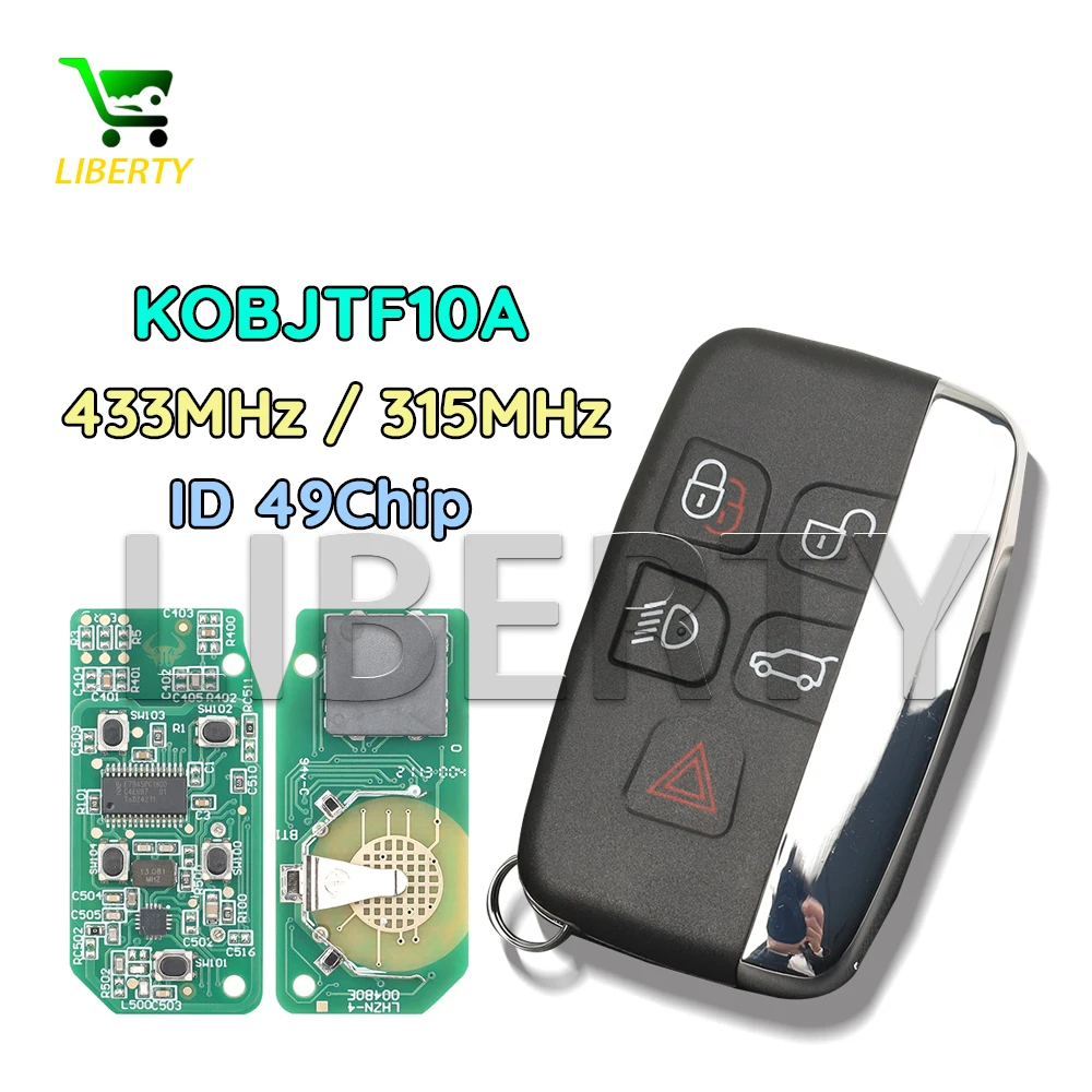 

Liberty ID49 Chip 315/433Mhz Remote Car key for Jaguar XJ XF XE F PACE Land Rover Range Rover Sport Vogue Evoque Velar KOBJTF10A