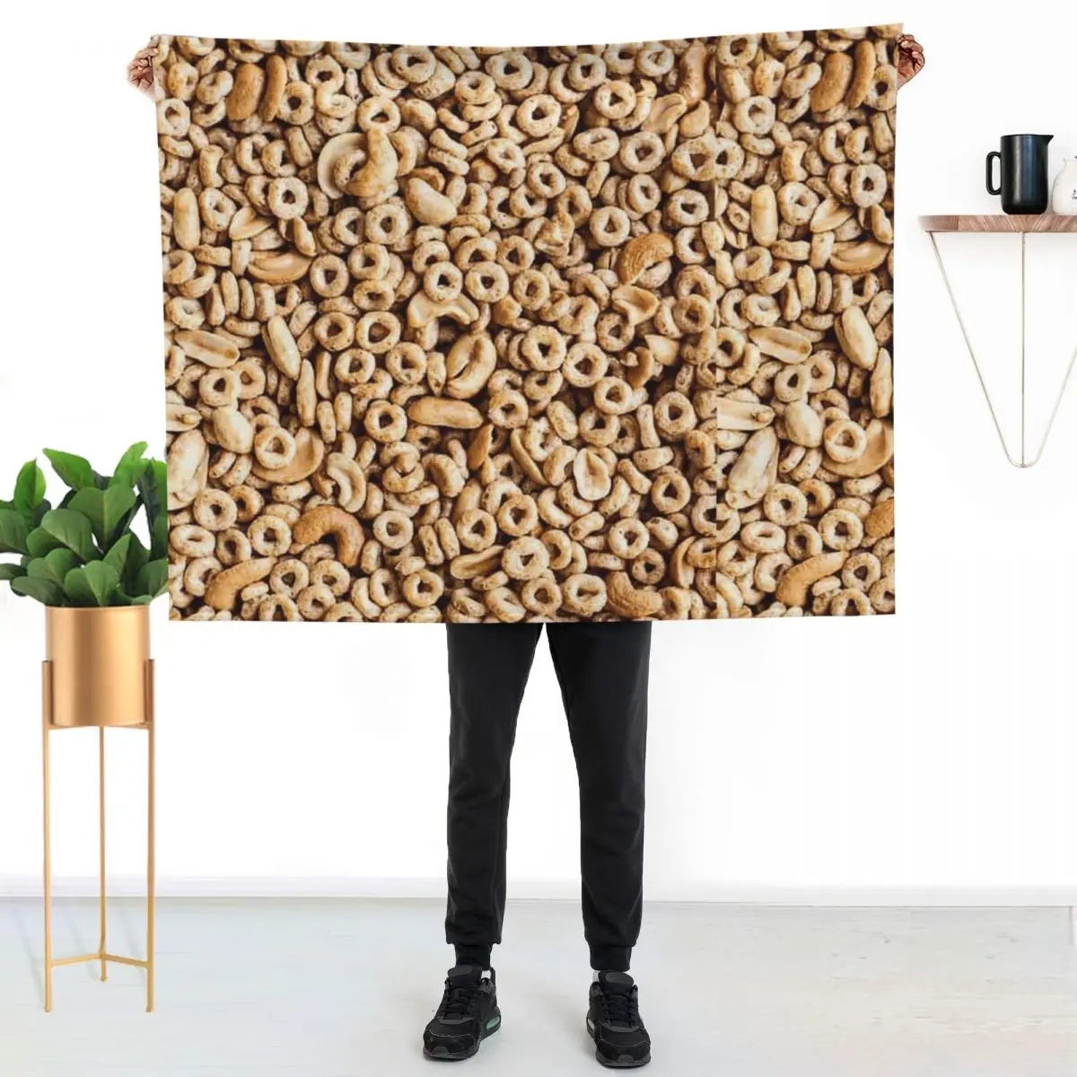 

Honey-Nut Cheerios Throw Blanket Warm Comfortable Blanket Gift for Parents Friends