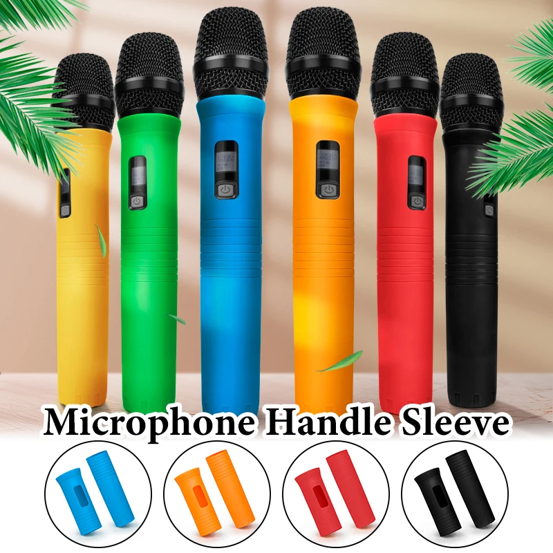 Sleeve Covers for Mic Silicone Microphone Wireless Mic Cover Mic Full Cover Disposable Mic Sleeve Cover Ktv Mic Handheld Case