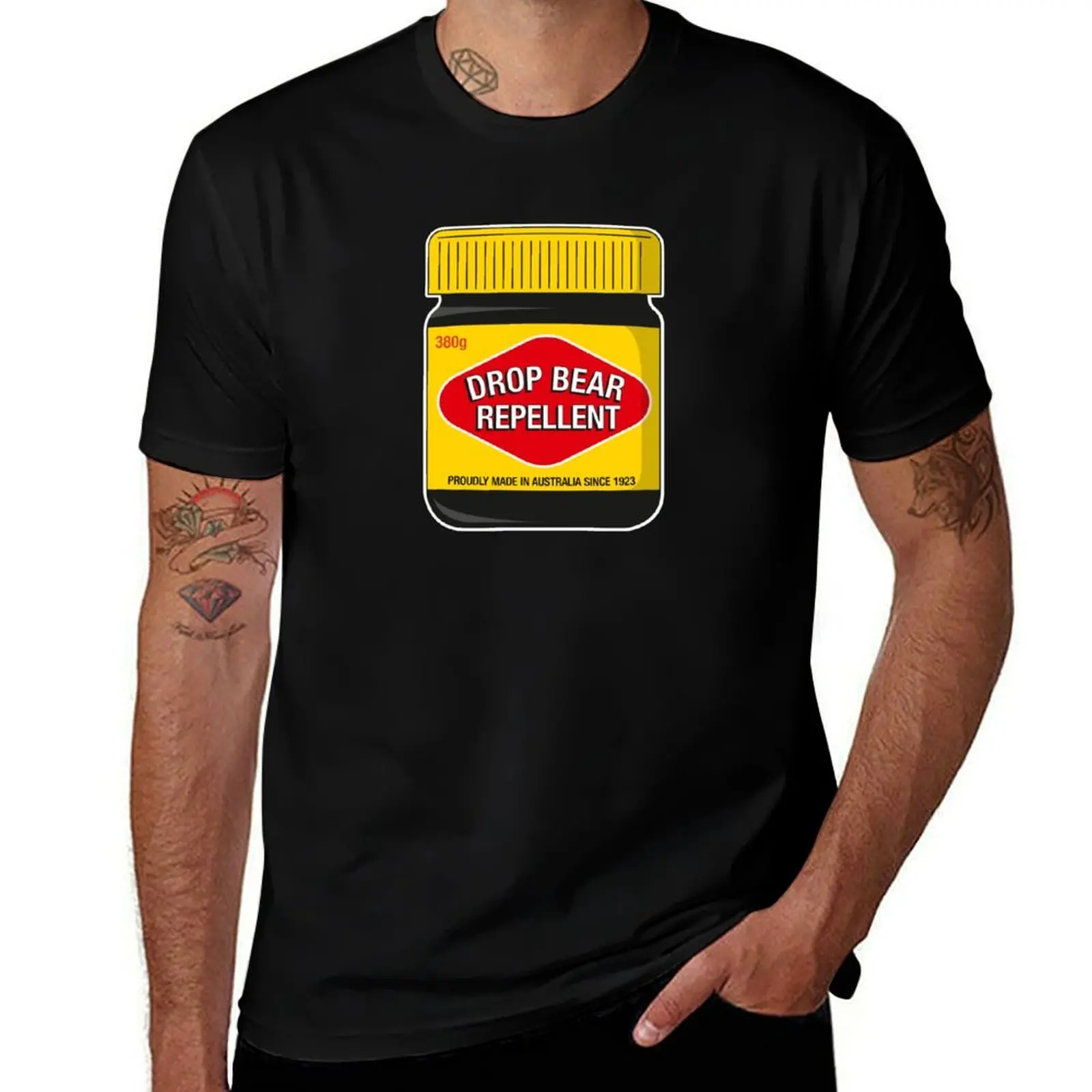 Vegemite the Aussie Dropbear Repellent T-Shirt Plus Size Workout Short Sleeve Top T-Shirt