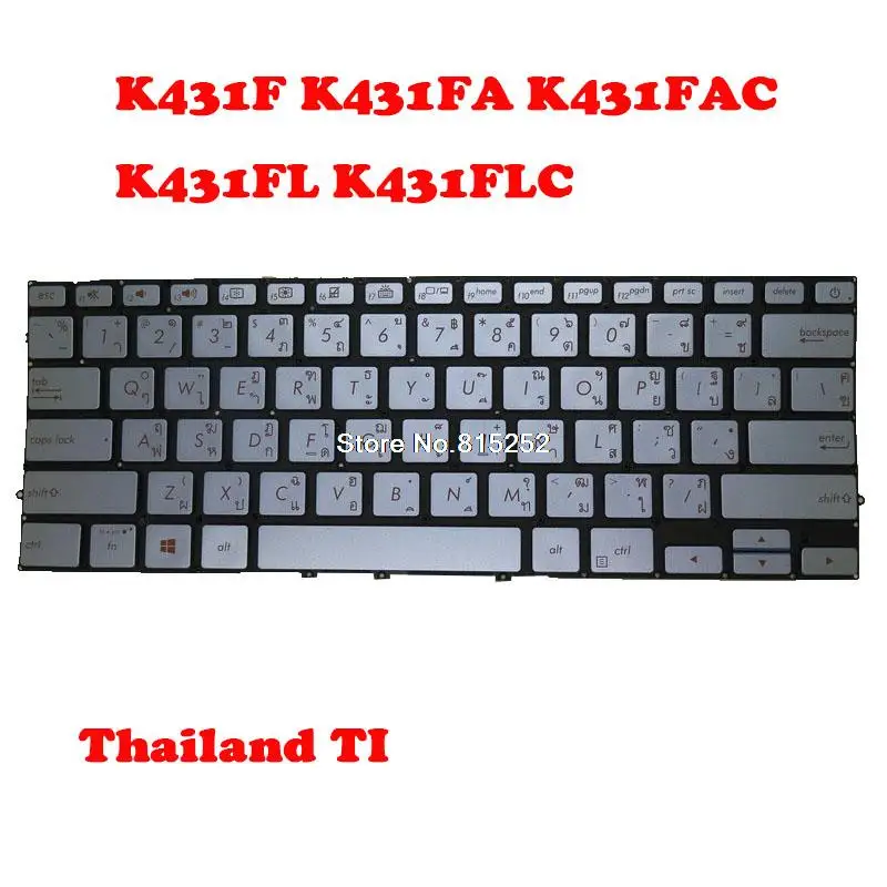 Laptop Keyboard For ASUS K431F K431FA K431FAC K431FL K431FLC Blue With Backlit Thailand TI