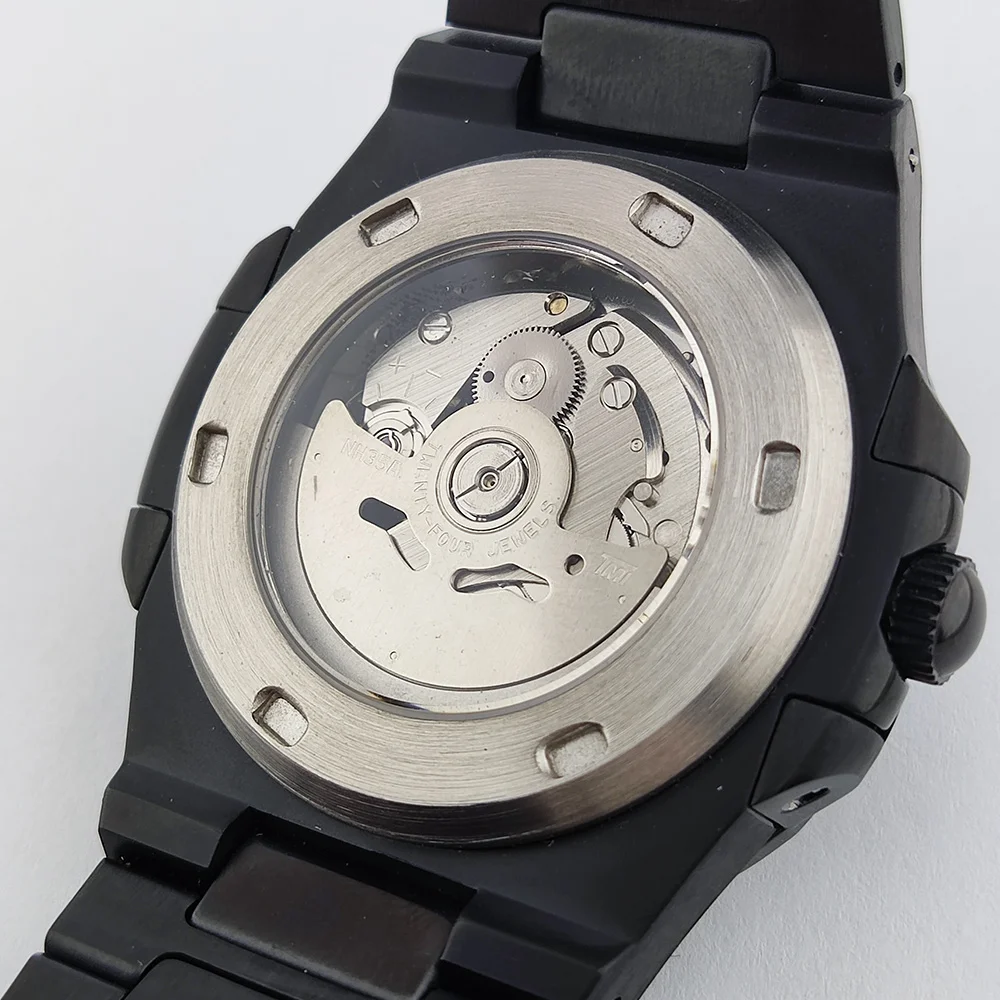 Astral NH35 WATCH 43MM luxury NH35 Movement Automatic Mechanical Men's Watch Sapphire Crystal Date Stainless Steel Strap