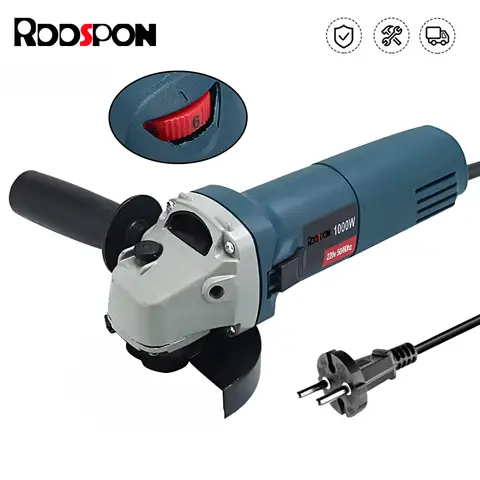 1000W 전기 앵글 그라인더 220V 100mm 125mm 유선 연삭기 6 가변 속도 연삭 절단 연마 전동 공구 1000W 전기 앵글 그라인더 220V 100mm 125mm 유선 연삭기 6 가변 속도 연삭 절단 연마 전동 공구