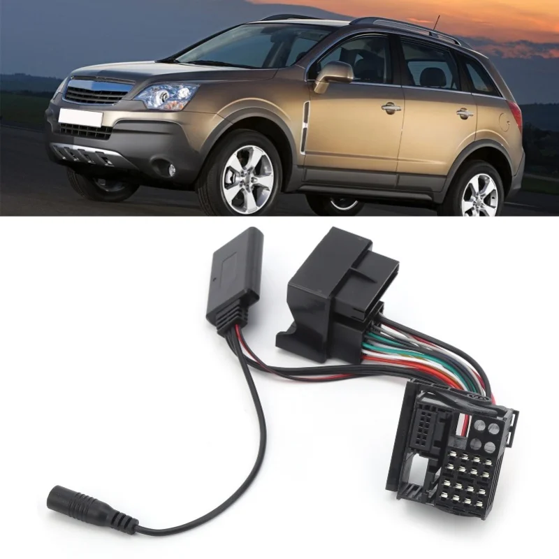 12-контактный аудиоадаптер Bluetooth 5,0 AUX с микрофоном, кабель 59,1 дюйма, подходит для Opel CD30 CDC40 CD70