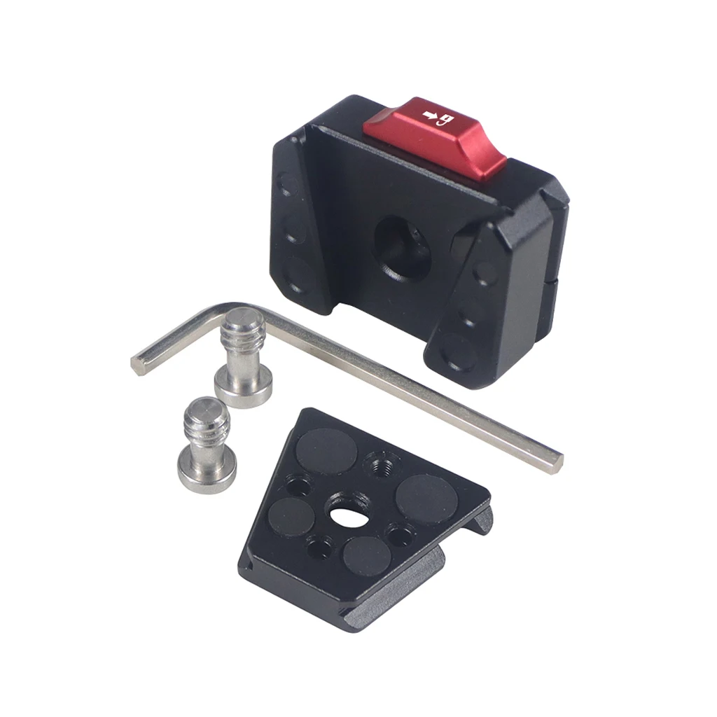 Feldmonitor Schnellspanner Schnellschalter Schiebeplatte V-Mount für Drift DJI OSMO 360 Actionkamera für 38 mm Arca-Typ-Stativ – Detail 24