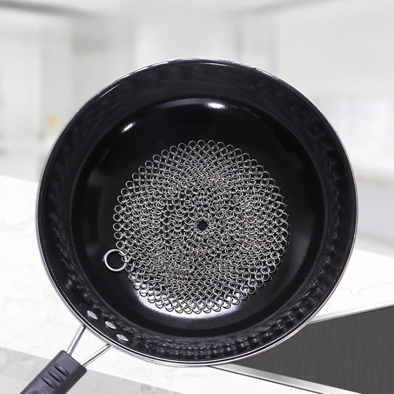 

Reusable Cleaning Brush with Stainless Steel Mesh Design for Stubborn Rust on Cookware Ideal-for Home Kitchen Maintenance