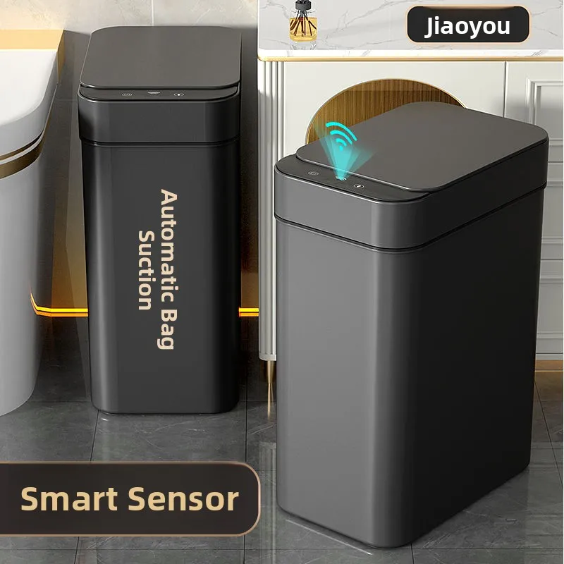

Smart Induction Tra Can Auatic Toilet Kitchen Home Use Long Cylinder ape Plastic Waste Bin Garbage Can
