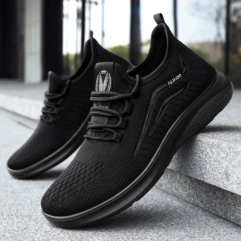 Fashion Men Running Shoes Lightweight Breathable Men Sneakers Comfort Lace Up Casual Shoes Non-slip Mesh Jogging Men Sport Shoes