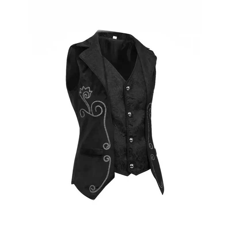 

asdh8@New men's medieval costume retro Gothic banquet vest Halloween costumeCOSda@