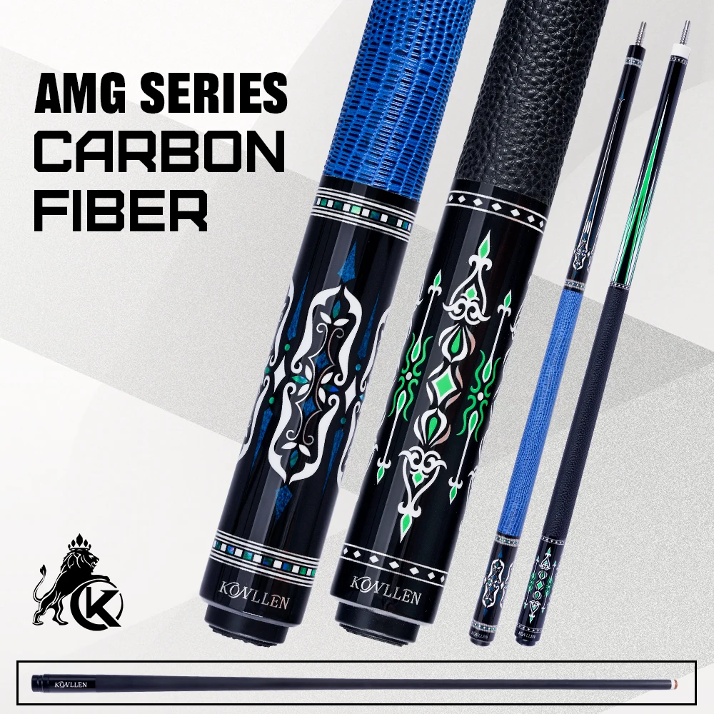 

KONLLEN Бильярдный кий из углеродного волокна 58-дюймовые профессиональные бильярдные кии с низким дефлекционным покрытием Ультра-гладкие бильярдные кии
