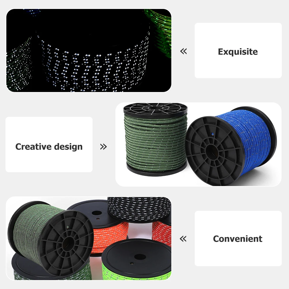

Wind Rope Tent Fixing Hang Clothes Camping for Tarps Outdoor Polyester Hiking Cord