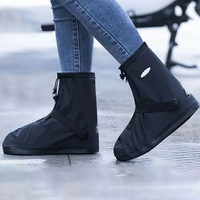 Cycling Motorcycle Waterproof Rain Shoes Boots Cover Reusable Oxford PU leather Anti-Slip Hiking Bike Rain Protection Foot Cover