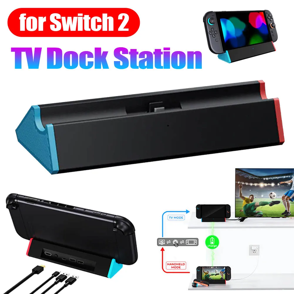 

Портативная док-станция для телевизора с выходом 4K HDMI/портом типа C/USB для игровых аксессуаров Nintendo Switch2 2025