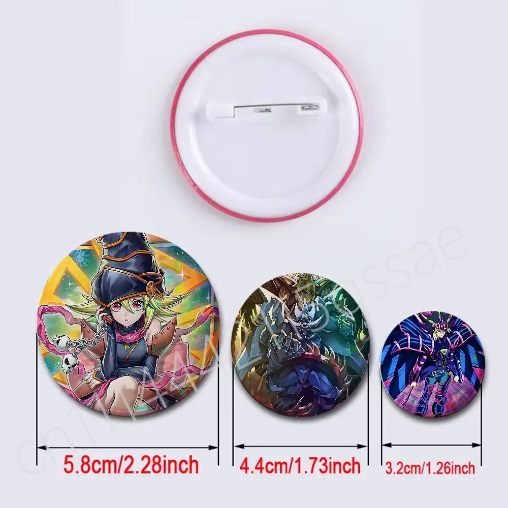 For Yu-Gi-Oh Badges Button Round Creative Pin Brooch Badge Bag Decor Accessories Fans Collect Friends Gifts