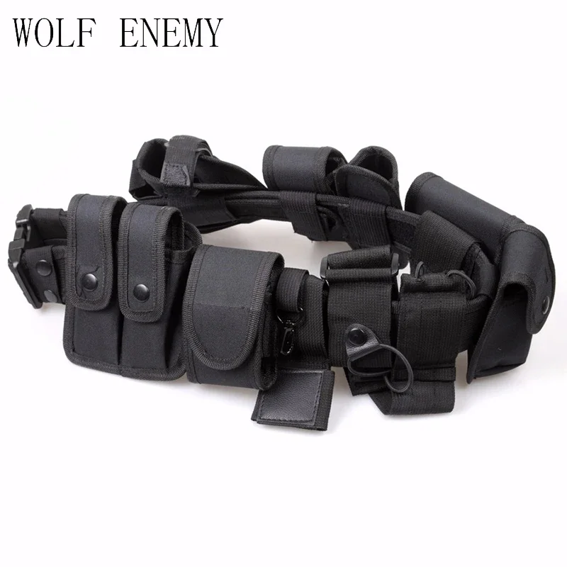 Outdoor Tactical Military Training s Guard Utility Kit with QD Oxford Cloth Enforcement Belt