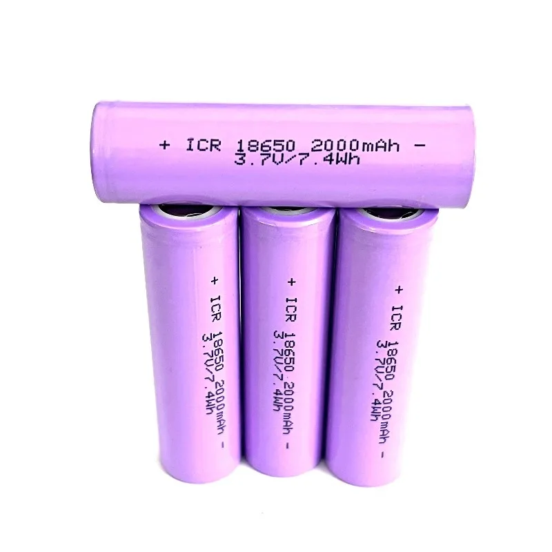 ICR 18650 بطارية 100% الأصلي 3.7 فولت 2000 مللي أمبير بطارية قابلة للشحن ل دراجة كهربائية سكوتر بطارية مصباح يدوي البطارية