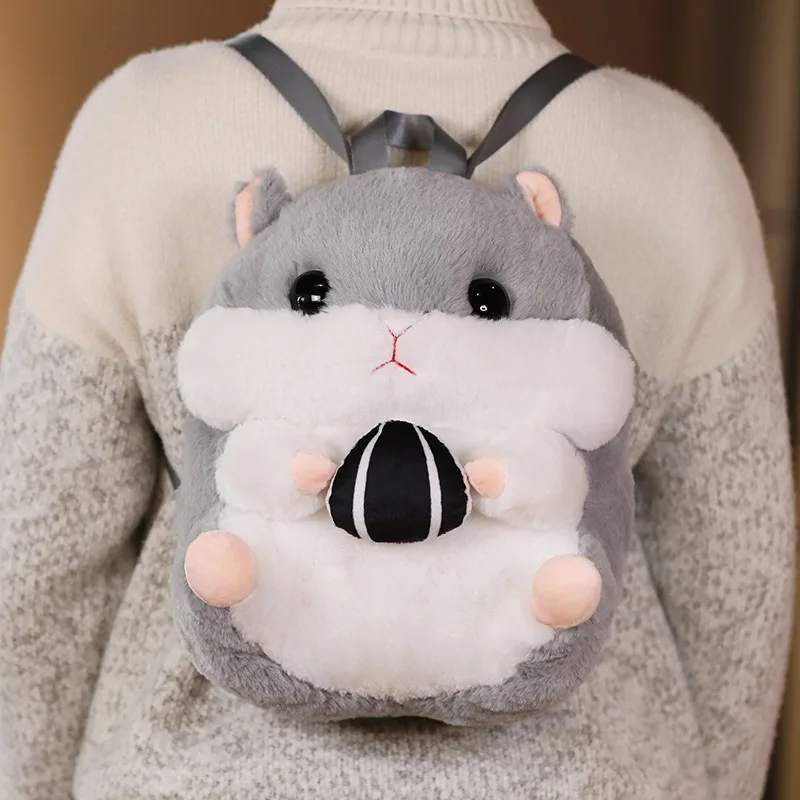 Multifunctional Hamster Hand Warmer Children's Holiday Backpack Characters Role Play Toy Mini School Bag Cartoon Girl Boy Gifts