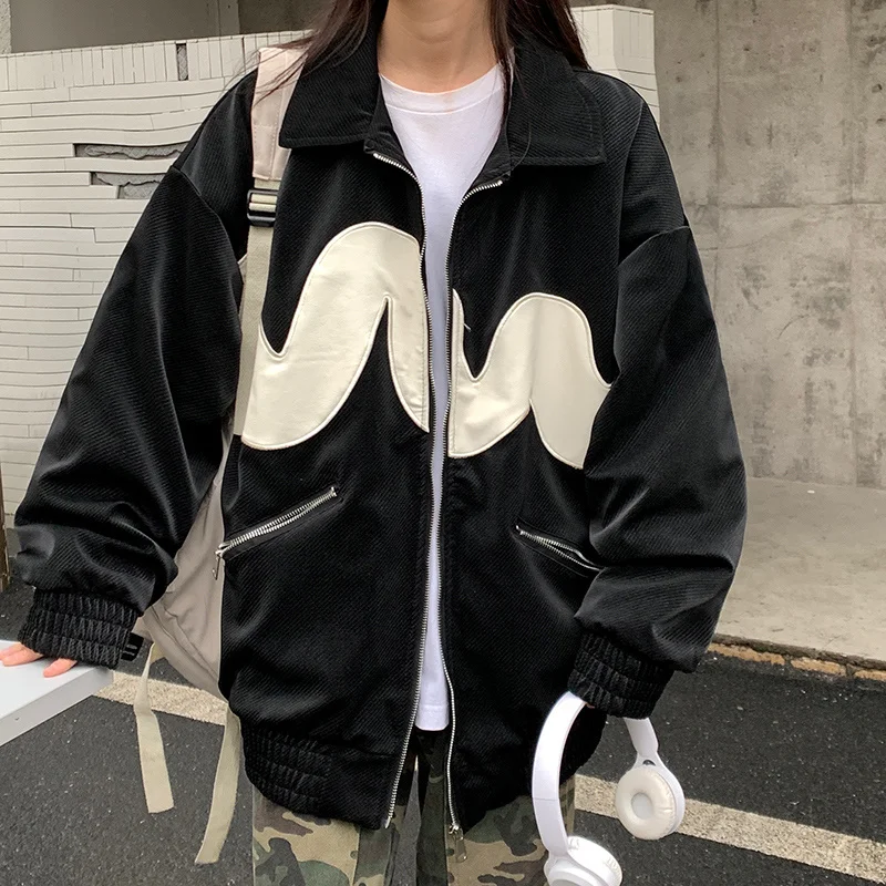 

Baseball Jackets Letter M Womens Cute Softshell Minimalist Hollow Safari Sports Windproof Yoga Lining Multi-Pockets Motion Retro