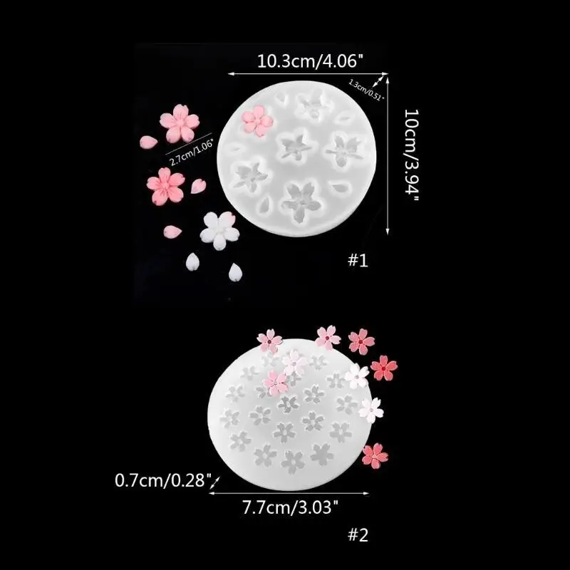 J78F Flower Silicone Moules fabrication bijoux Moule d'outils référence Moule d'oreilles uniques Moule