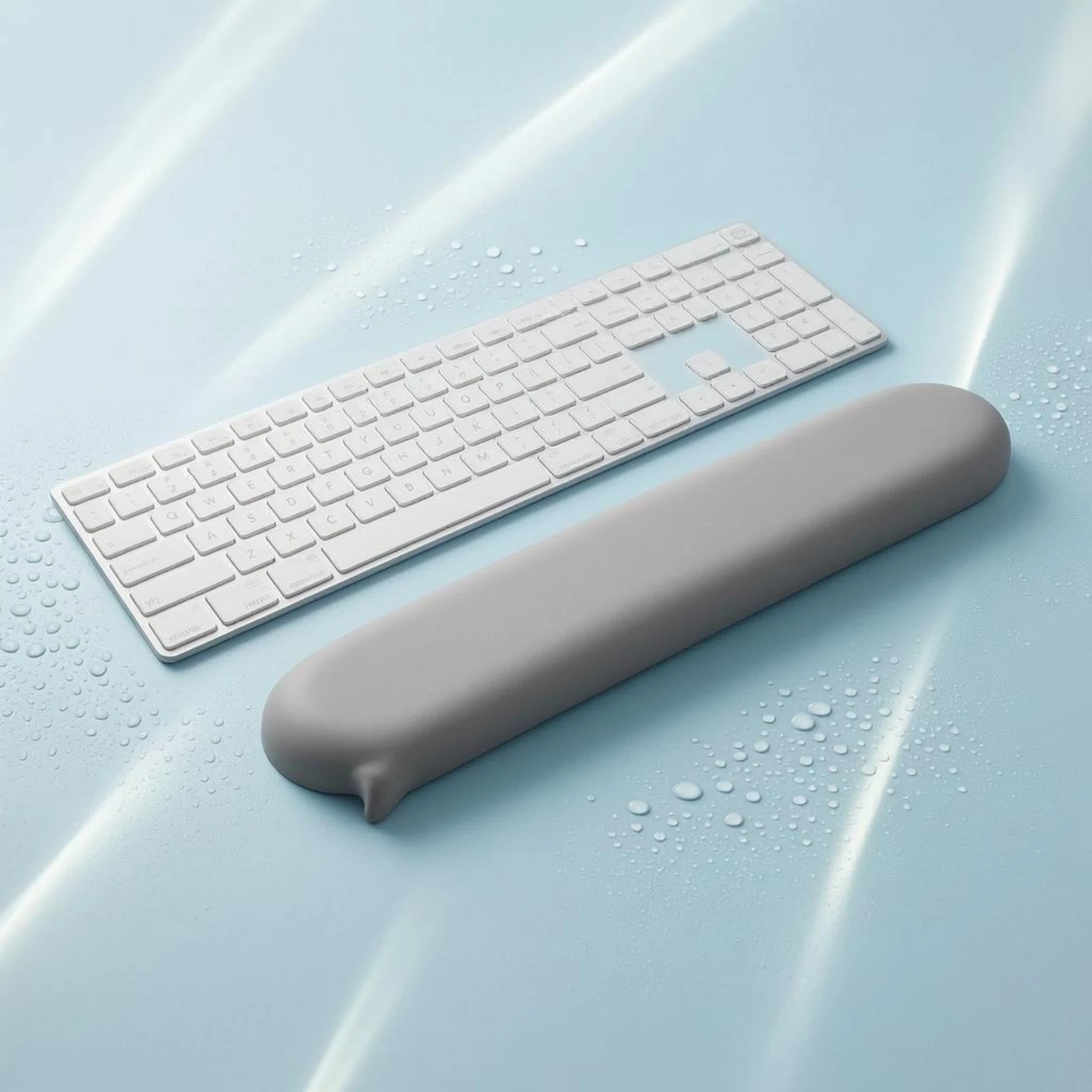 Keyboard Wrist Rest Even Surface Silicone Wrist Pad Computer Accessory Rounded Shape Palm Support