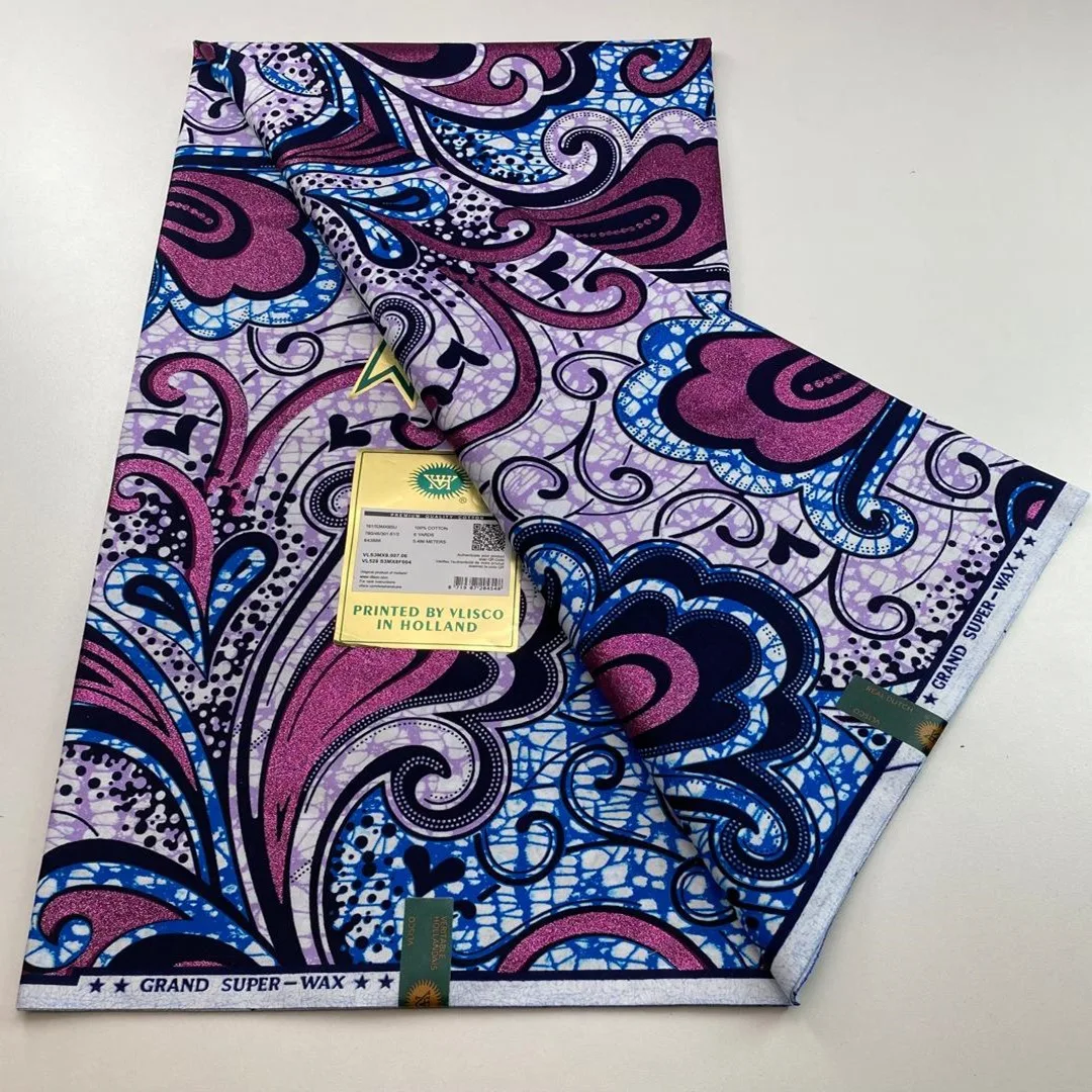 المبيعات الساخنة 100% القطن جديد جراند سوبر الأفريقي الذهبي الشمع النسيج الشمع طباعة أنقرة النسيج 6 ياردة الخياطة النساء فستان الحفلات جديد