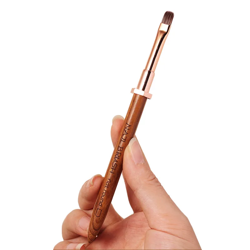 1/6PCS Pen Body With Holder Nail Brush Gel Paint Nail Art Gel Tip Extension Construction Accessory Nail Art Brush