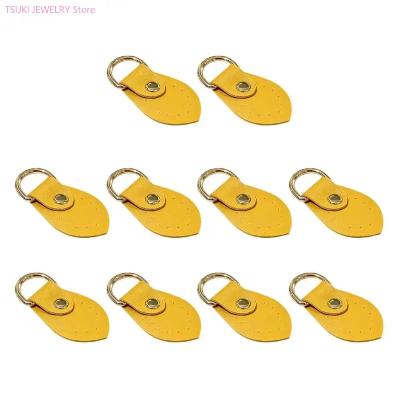 62KE Craft Bag Connector Set with Gold Tone Metal Hoops, Set of 10 in PVC Leather Look for Purse Repair Project Use