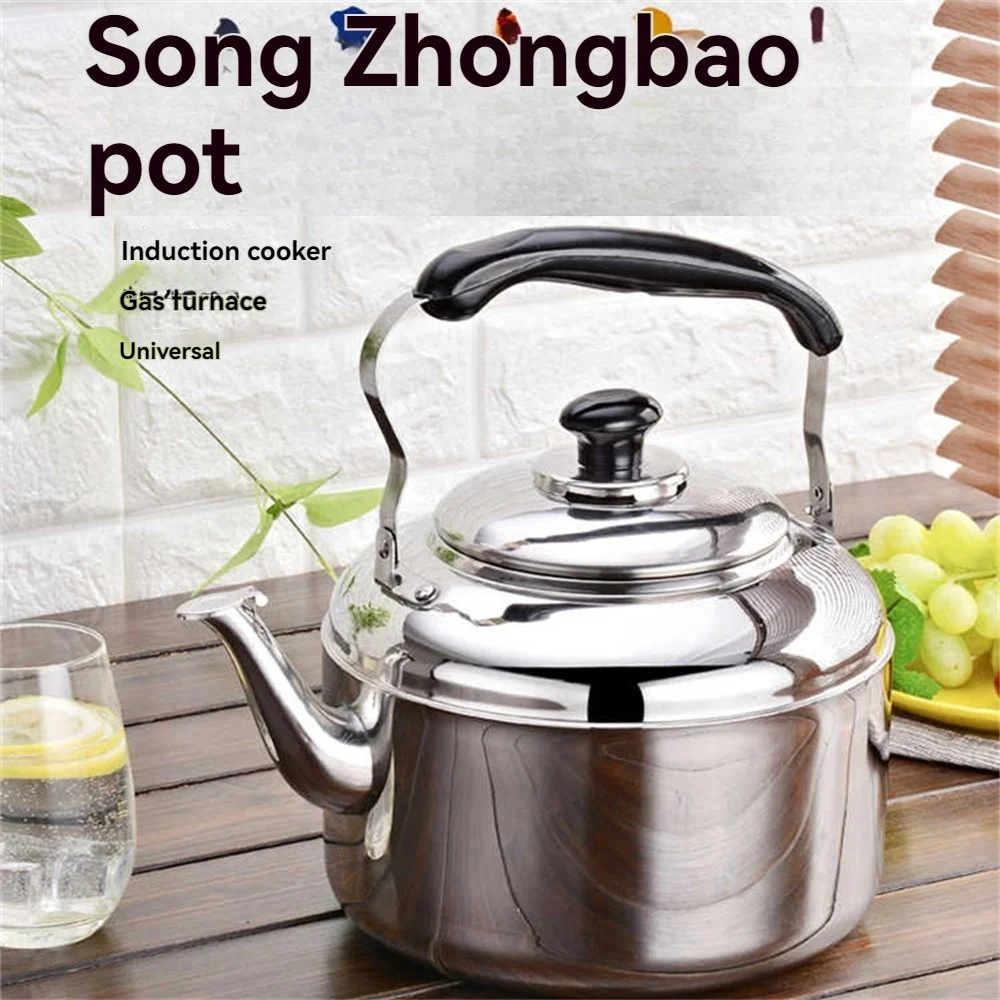 

1pc, Cabilock Stainless Steel Kettle Teapot for Stovetop Stainless Steel Tea Kettle Sounding Tea Kettle Stovetop Water Boiler C