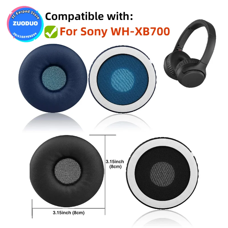 

Replacement Earpads Memory Foam Ear Cushion Cover for Sony WH-XB700 Gaming Headset Earmuffs Ear Pads