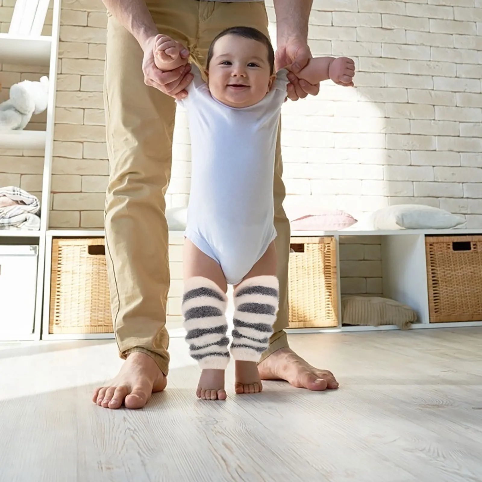 

1Pair Thickened Baby Knee Pads Anti-Slip Toddler High Knee Socks Warm Protector Cotton Pads for Crawling Baby Essentials