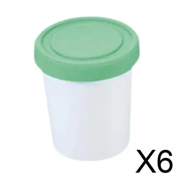 6xIce كريم باينت كوب حاوية الحلوى للحلويات محلية الصنع الآيس كريم الزبادي M الأخضر #1