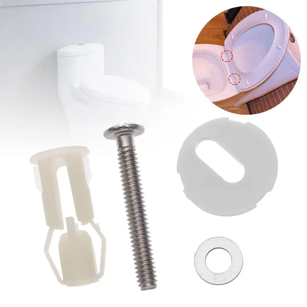 Replacement Easy Installation Repair Tools Toilet Seat Hinges Fixing Screws Bathroom Nut Bolts