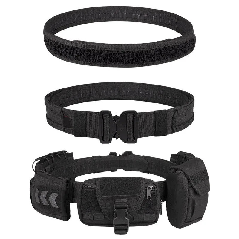 6 in 1 Tactical Waist Bag Tactical Belt with Pouches Hunting Unloading Belt with Pouches Hunting Equipment Wallet Waterproof