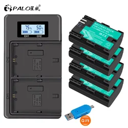 LP-E6 LP E6 LPE6 E6N Camera Battery+ LCD Dual Charger For Canon EOS 5DS R 5D Mark II III 7D 60D EOS 6D 70D 80 R6 80D 90D Camera