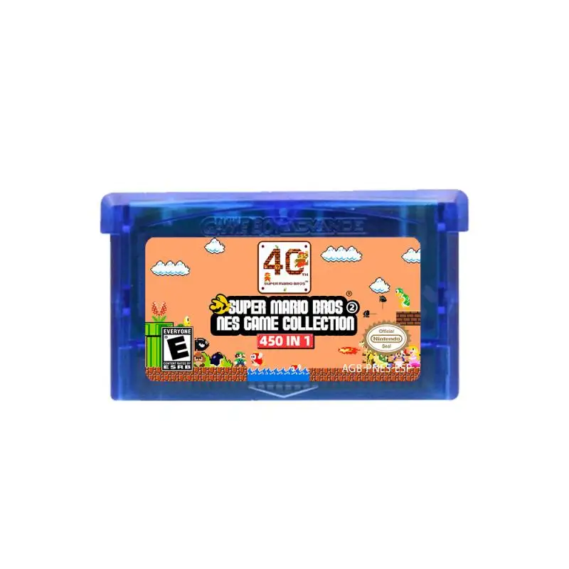 GBA Game Cartridge Video Game Console Card Mario 40th Series 420 450 in1 Suoer Mario Bros New Game Collection Prezenty Zabawki