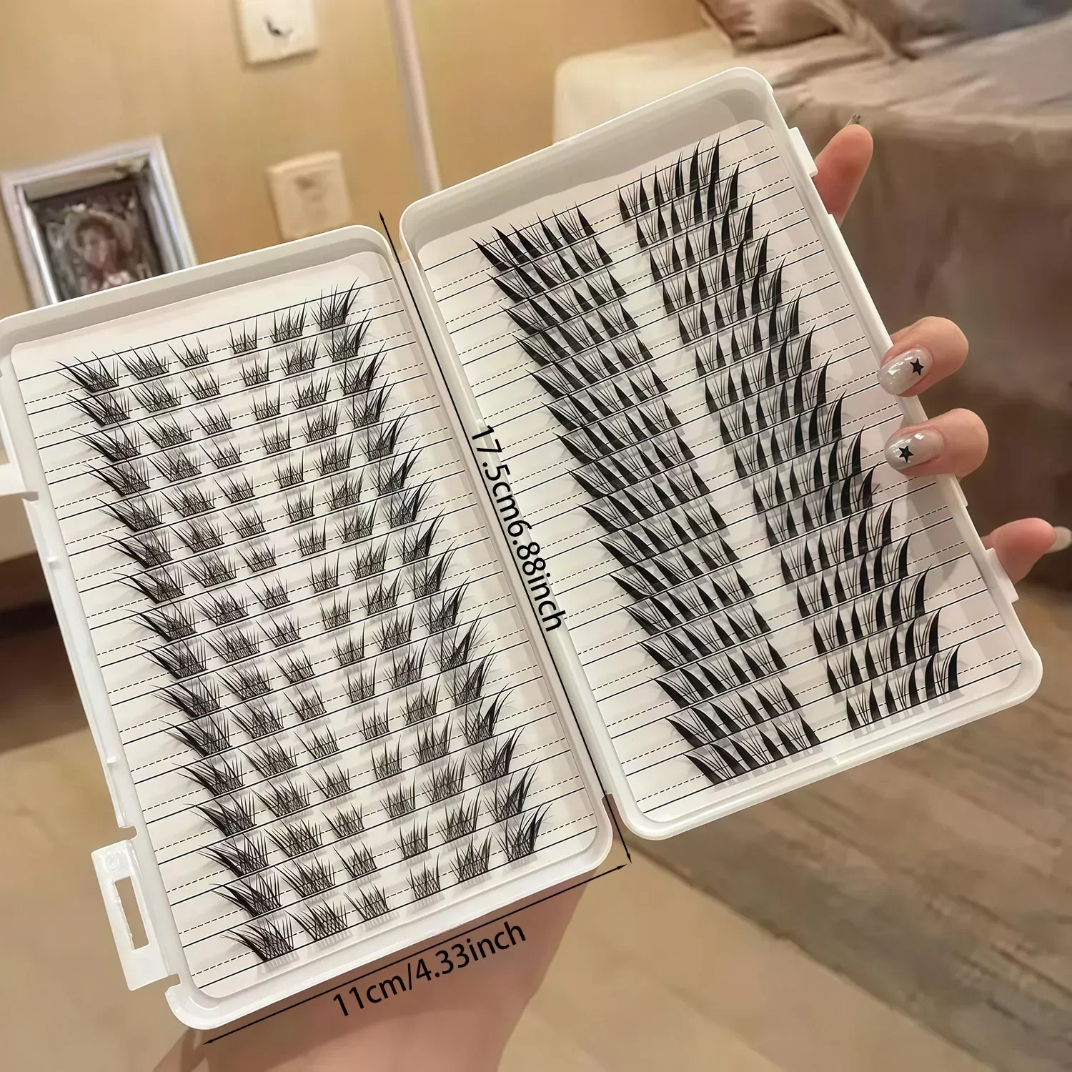 Einzelne Wimpernbüschel, DIY-Wimpernverlängerungs-Set, D-Curl-Wimpernbüschel, Wimpernverlängerung, geeignet für Anfänger. – Detail 10